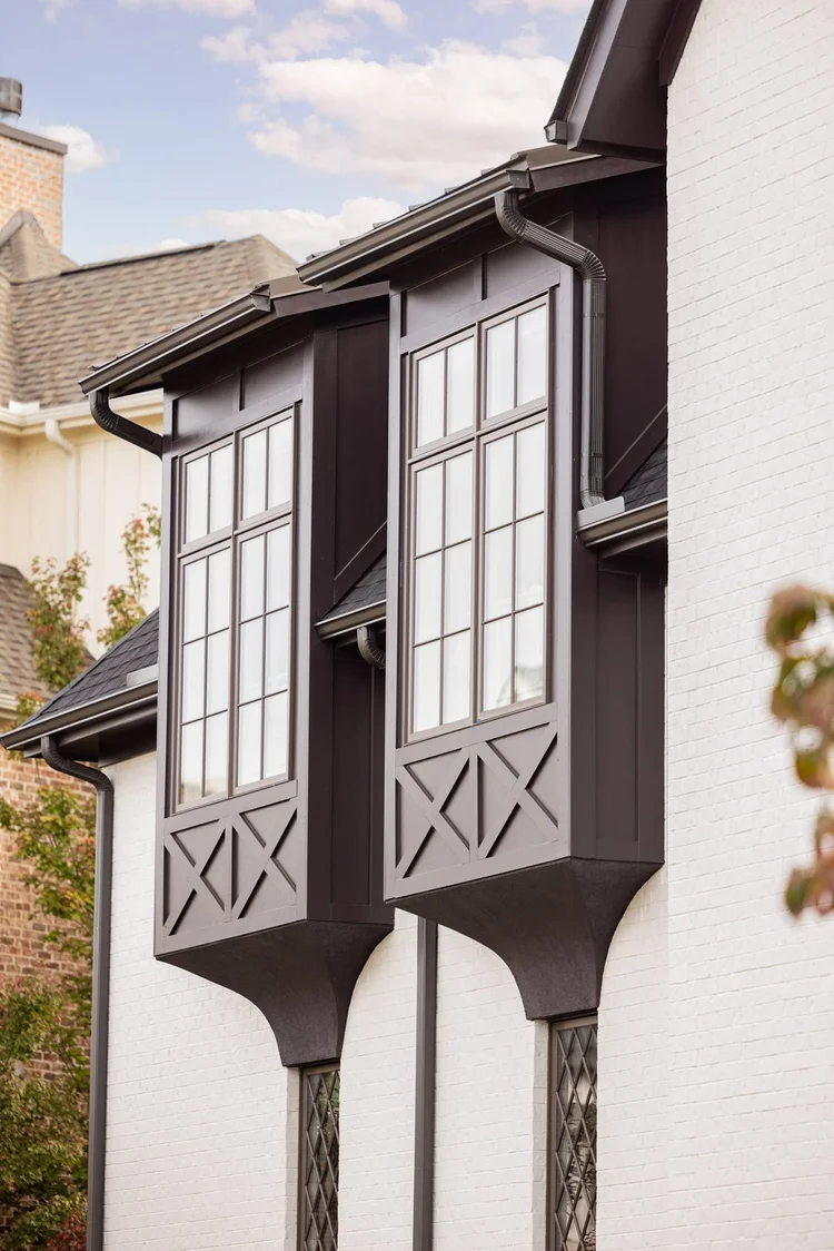 Exterior of a custom home in Greenville, SC, interiors by Calvin Wright Design (view 2).
