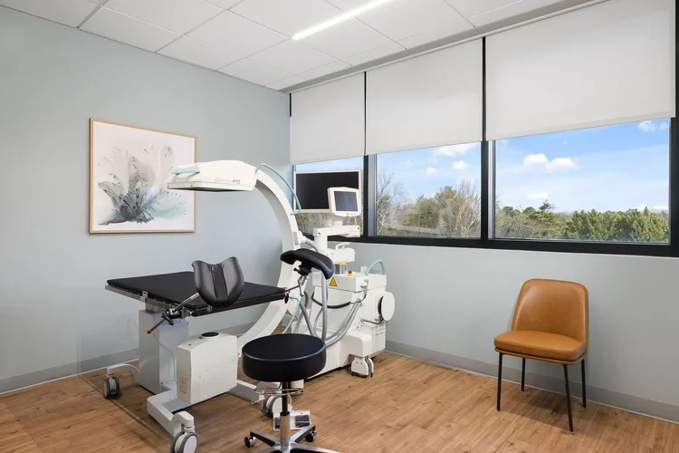 Interior of CCRM Fertility, a Perkins&Will-designed healthcare facility in Greenville, SC — healthcare architecture photography by Jack Robert.