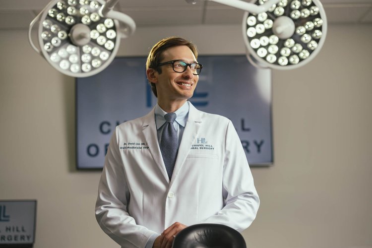 Healthcare photography of a physician at Chapel Hill Oral Surgery in Greenville, SC by Jack Robert Photography