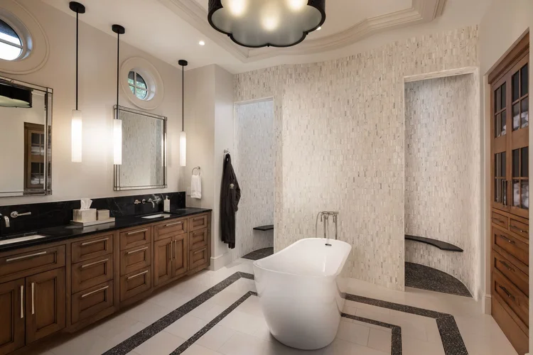 Primary bathroom of the Masterpiece on the Lake.