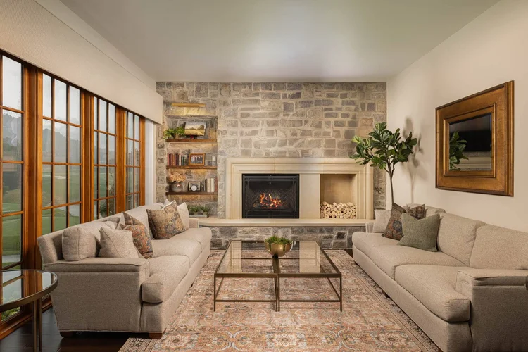 Sitting room of the Walnut Valley, built by Gabriel Builders.