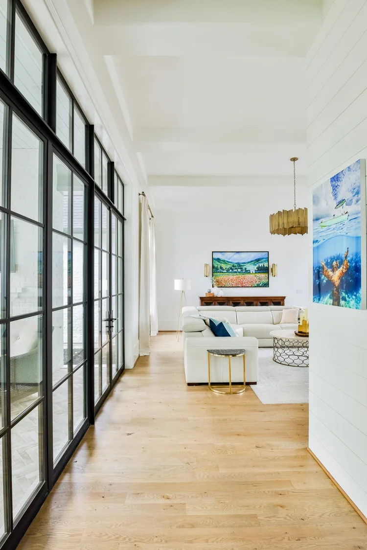 Hallway of a custom home in Greenville, SC, interiors by Calvin Wright Design.