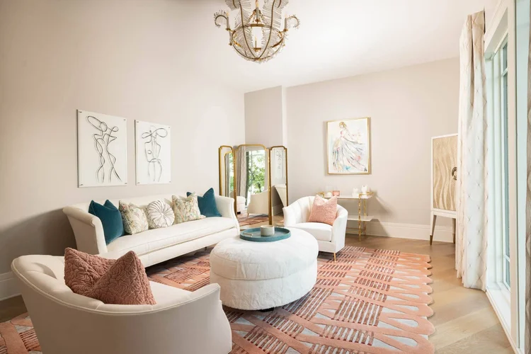 Sitting room of a custom home, built by Gabriel Builders.