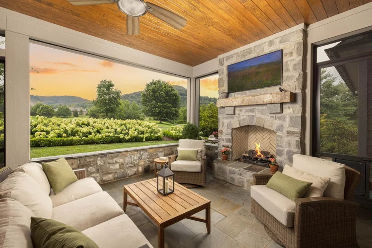 Porch of the Walnut Valley, built by Gabriel Builders.