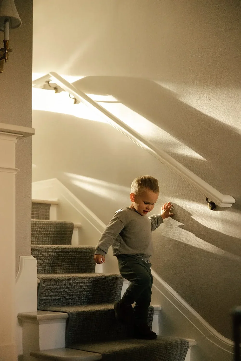 Child lifestyle candid staircase light washington DC