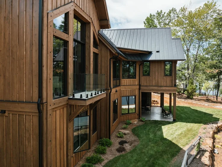 Exterior of a custom home, built by Gabriel Builders (view 2).