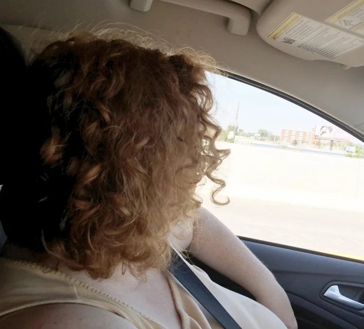 Me on the open road, somewhere in Ohio. Photo by Leigh Knight