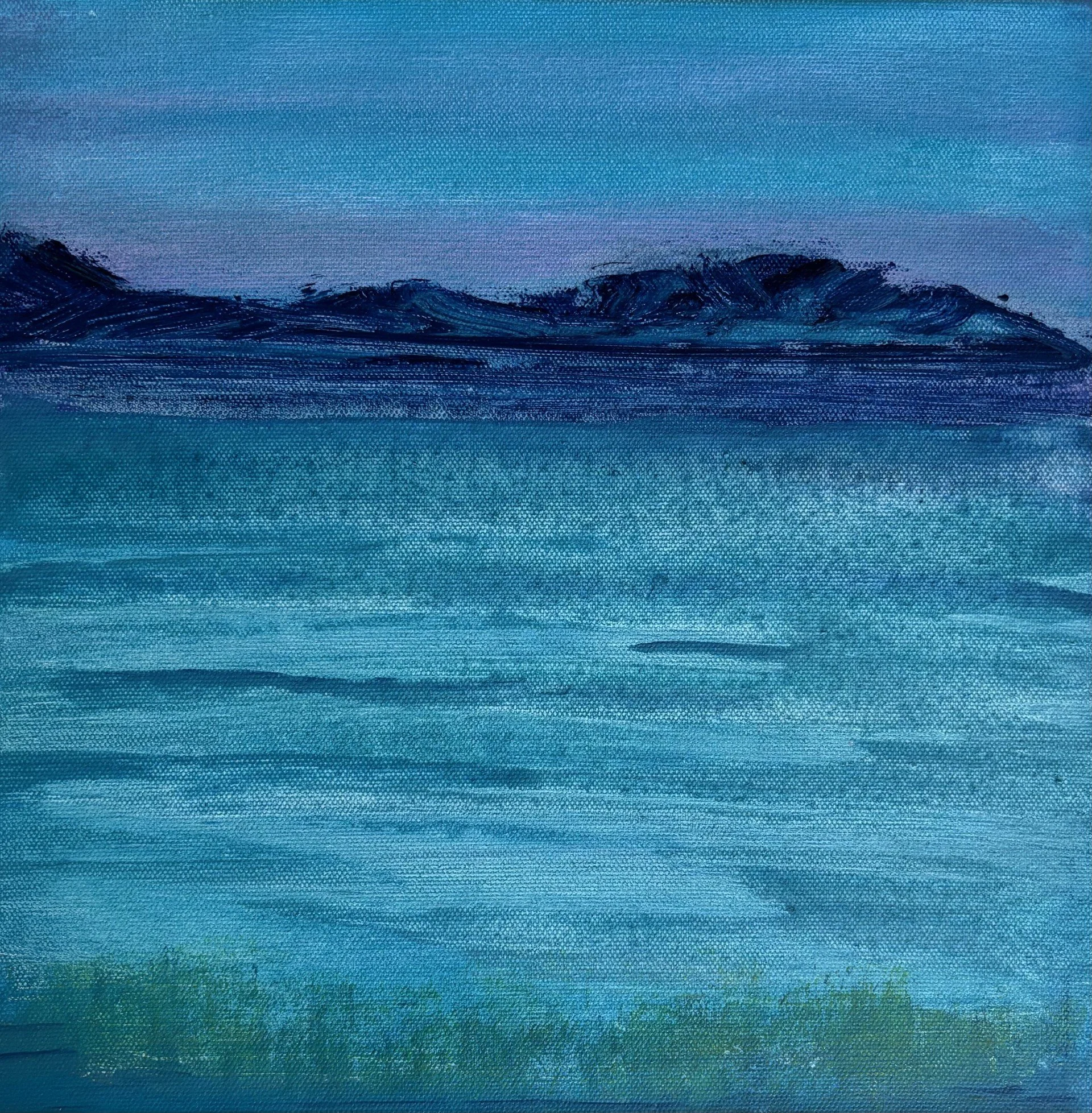 6 Blue Weereewa 30x30cm Acrylic on canvas box framed.jpg