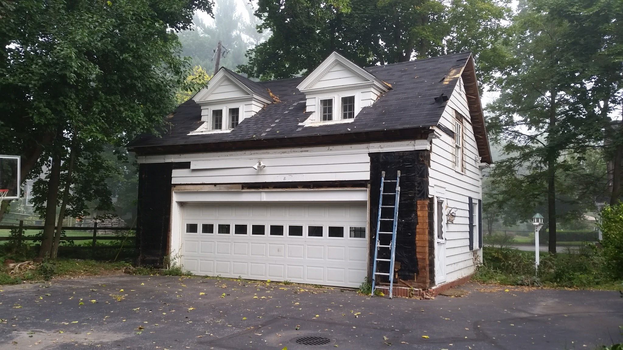 In order to replicate the original rake, eave and column details, sections were removed for study and testing. The craftsmanship of the original components is truly remarkable.