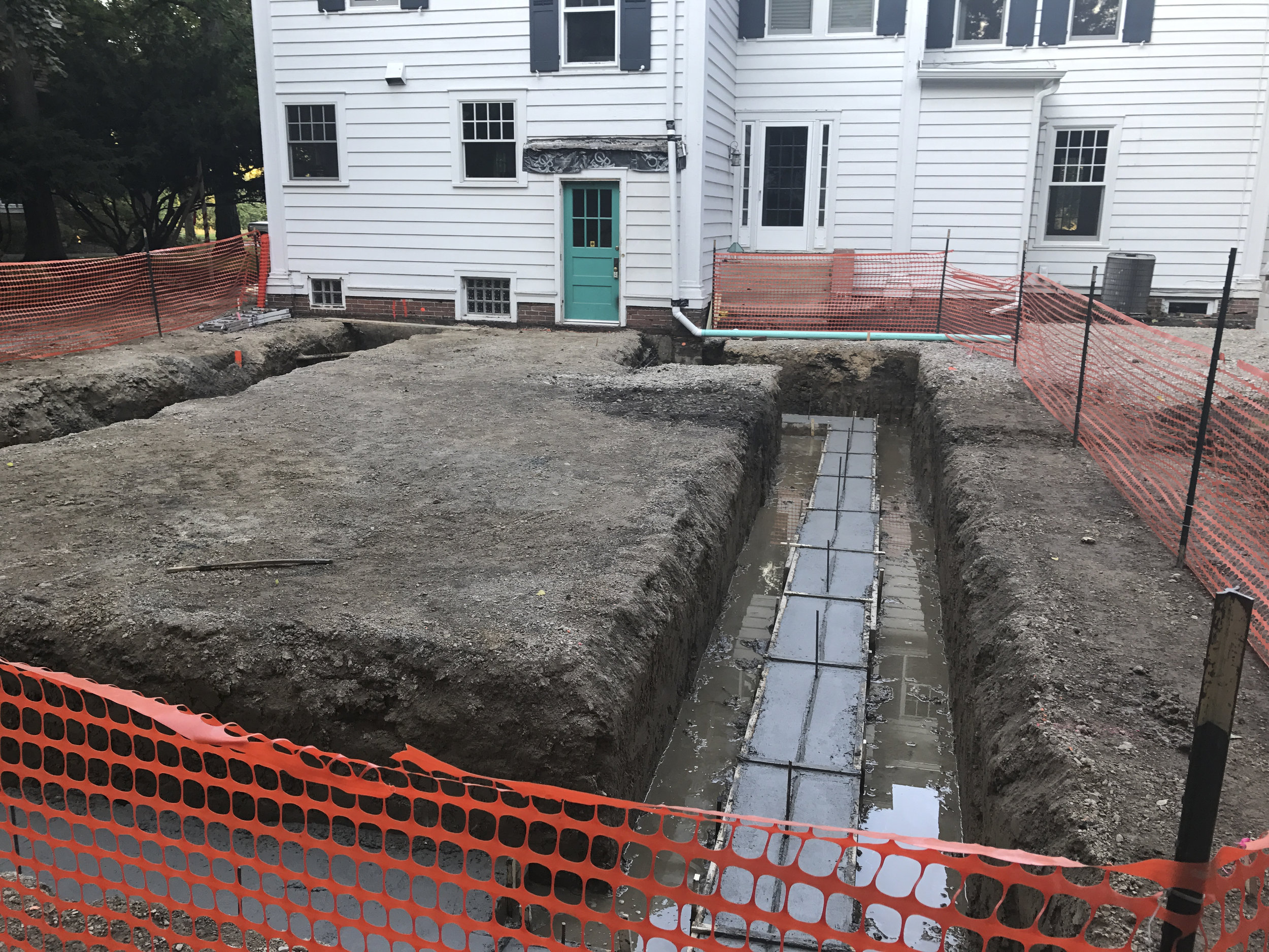 Footers poured.