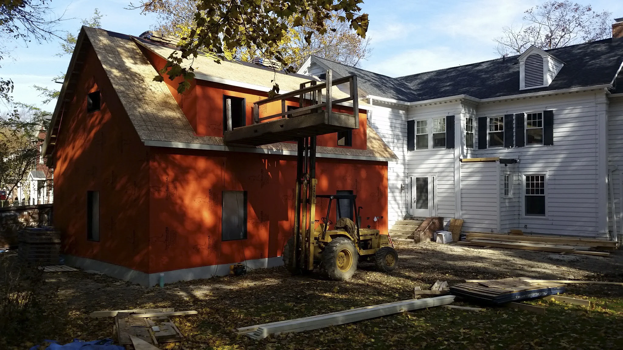 Fuller Roofing applying freeze protection to roof deck.