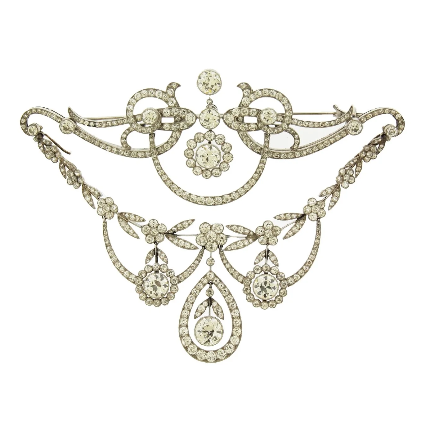Edwardian Diamond Large Brooch
