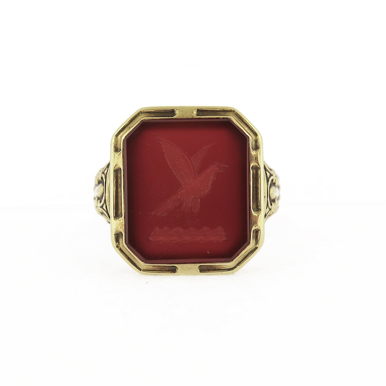 Late 19th Century Intaglio Carnelian Signet Ring