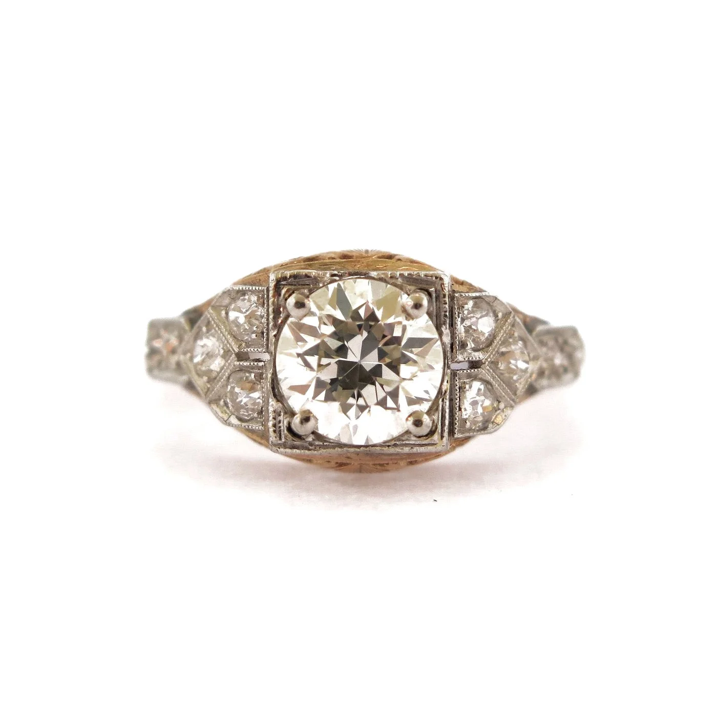 1 ct Two-Tone Diamond Ring