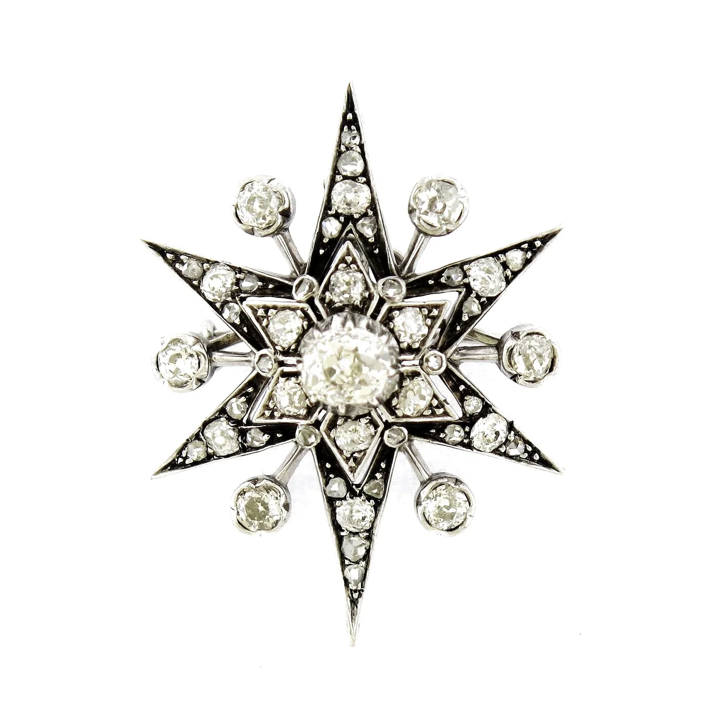 Diamond Star Brooch