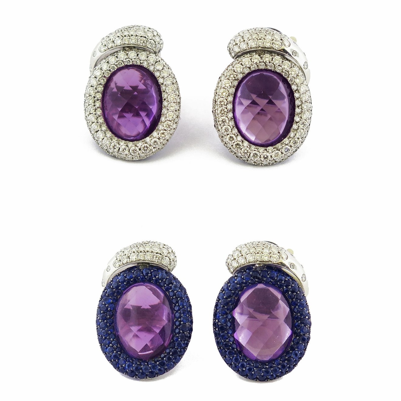 De Grisogono Amethyst Reversible Gemstone Earrings
