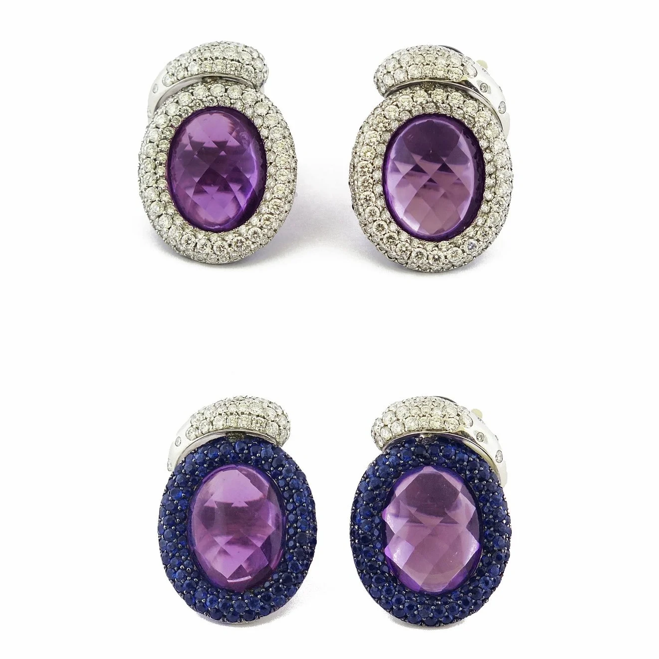 De Grisogono Amethyst Reversible Gemstone Earrings