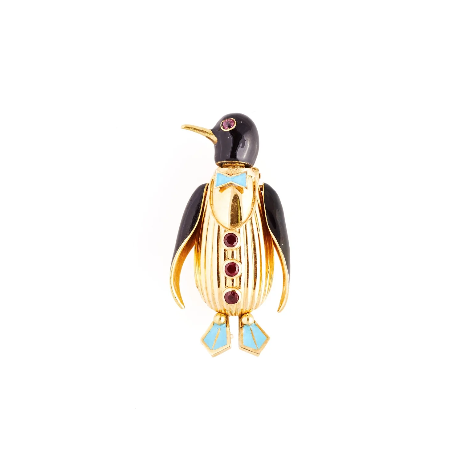 1960s French Penguin Brooch