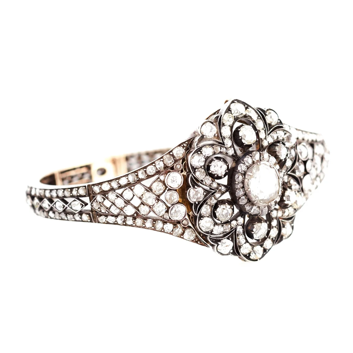 Victorian Rose Cut Diamond Bangle