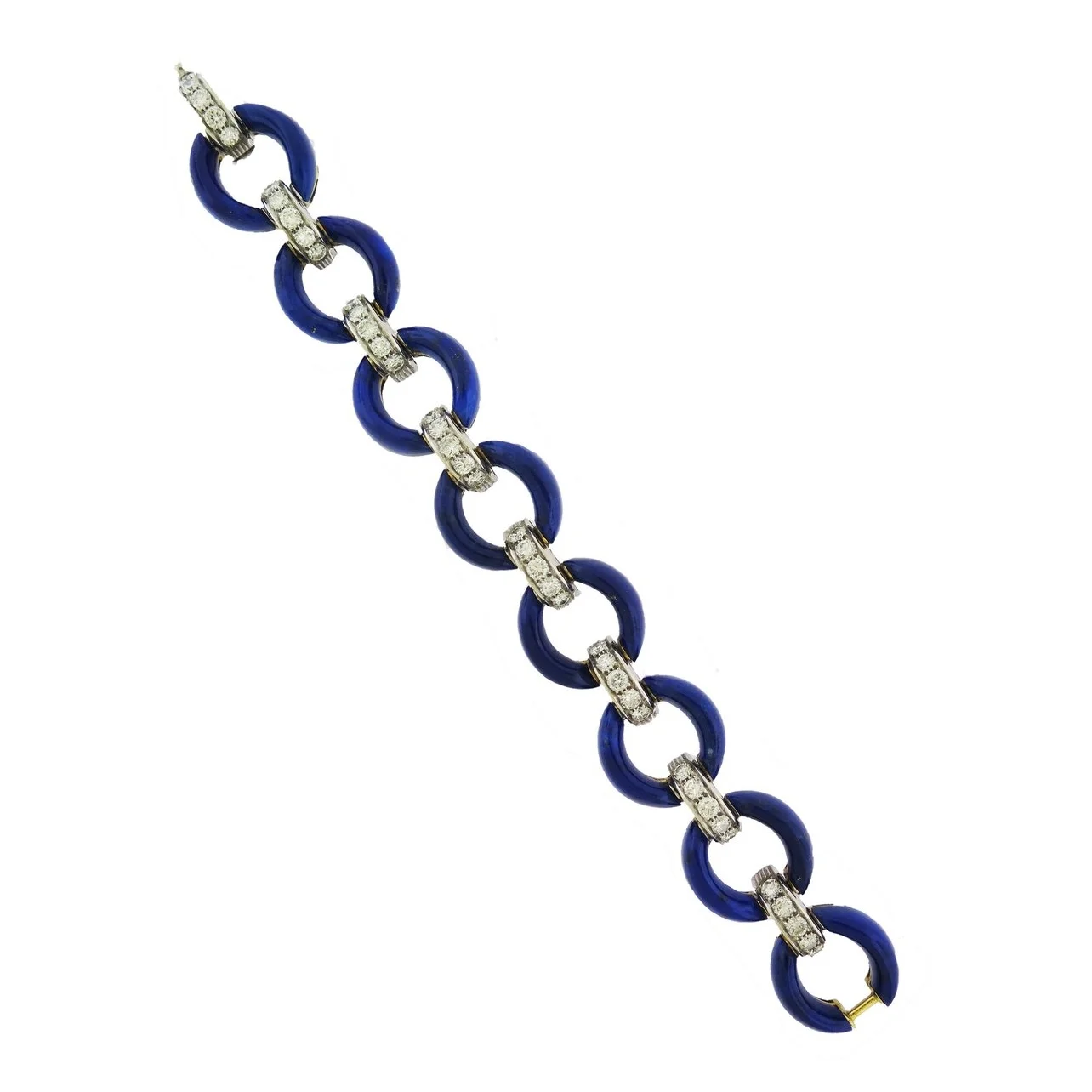 Lapis Lazuli and Diamond Bracelet
