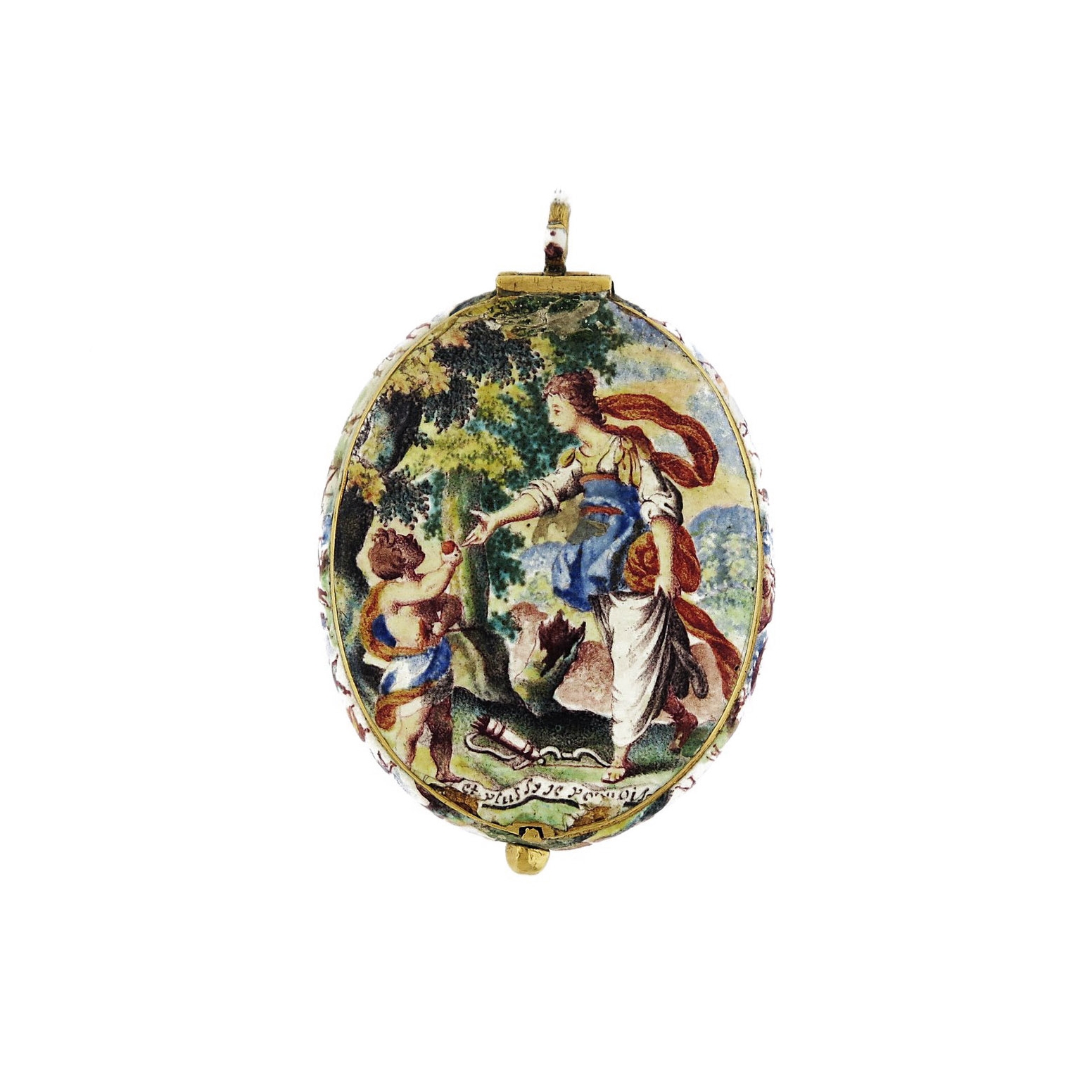 Renaissance Painted Enamel Locket