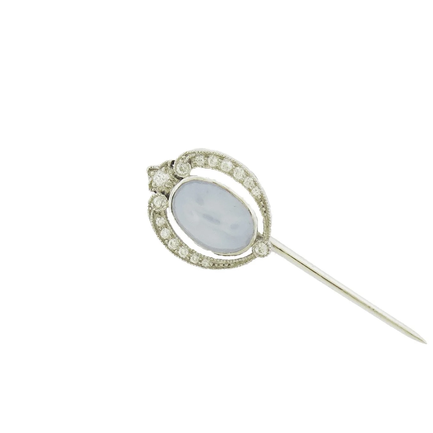 JE Caldwell Star Sapphire and Diamond Stick Pin