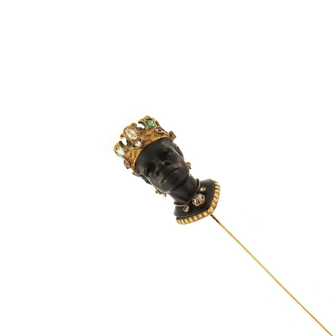 Vintage Blackamoor Gem-Set Stick Pin