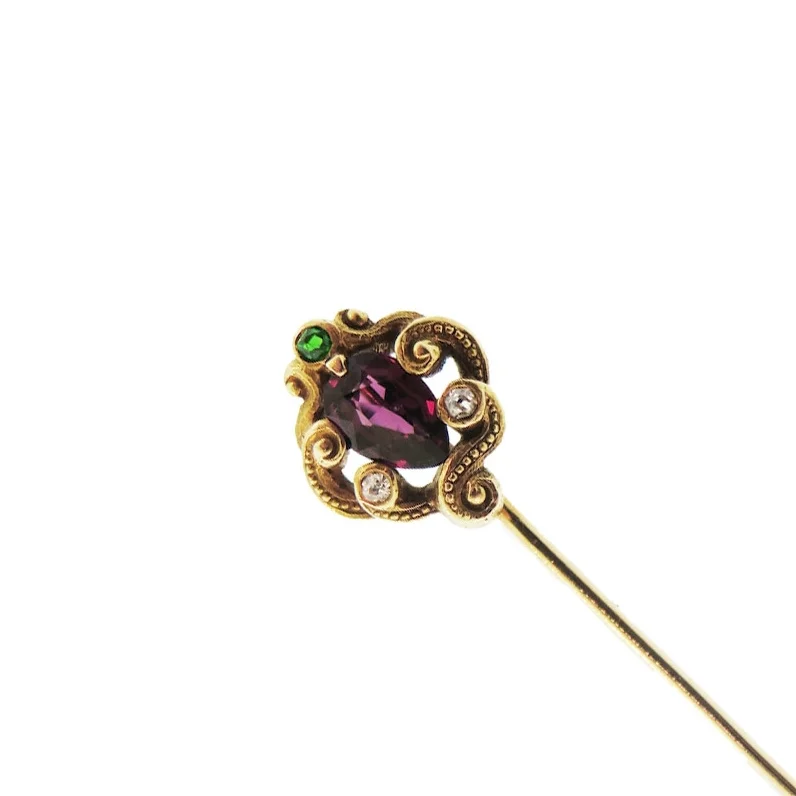 Marcus Garnet and Gold Stick Pin