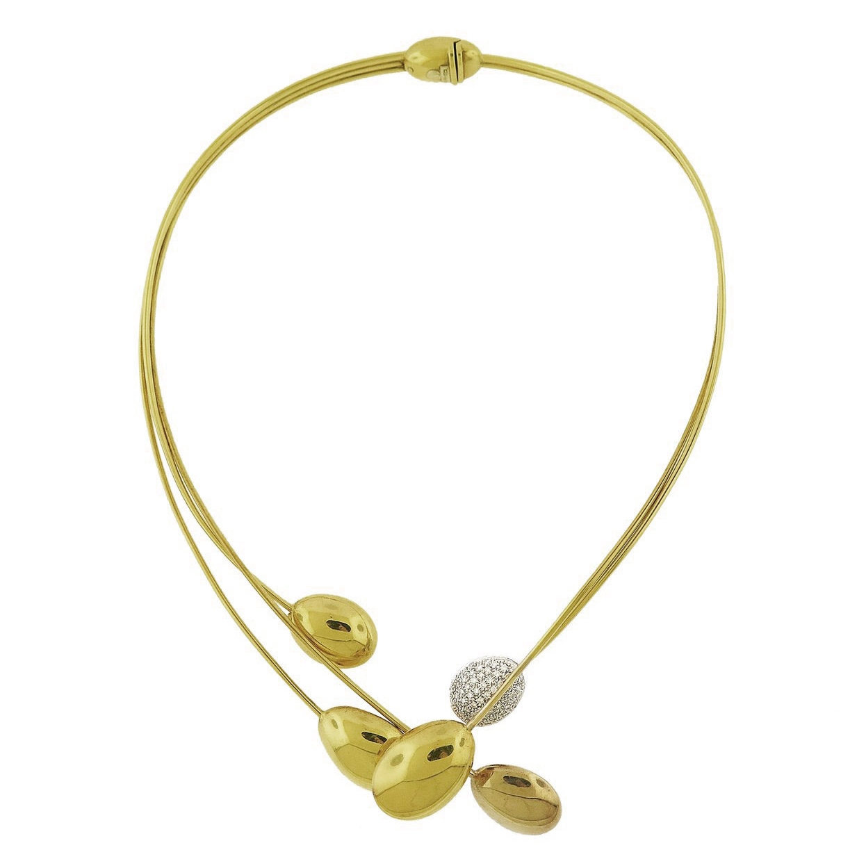 Modernist Gold & Diamond Collar