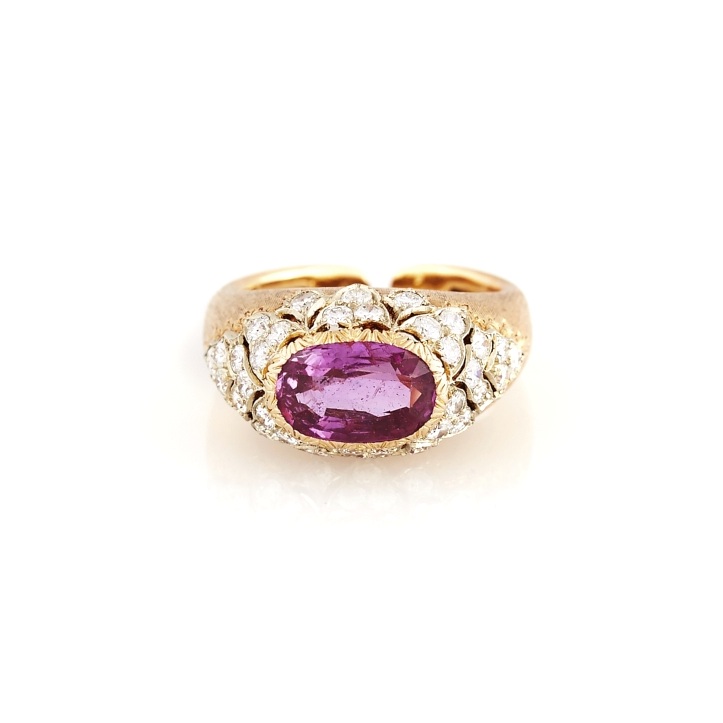 Buccellati Pink Sapphire Gold Ring