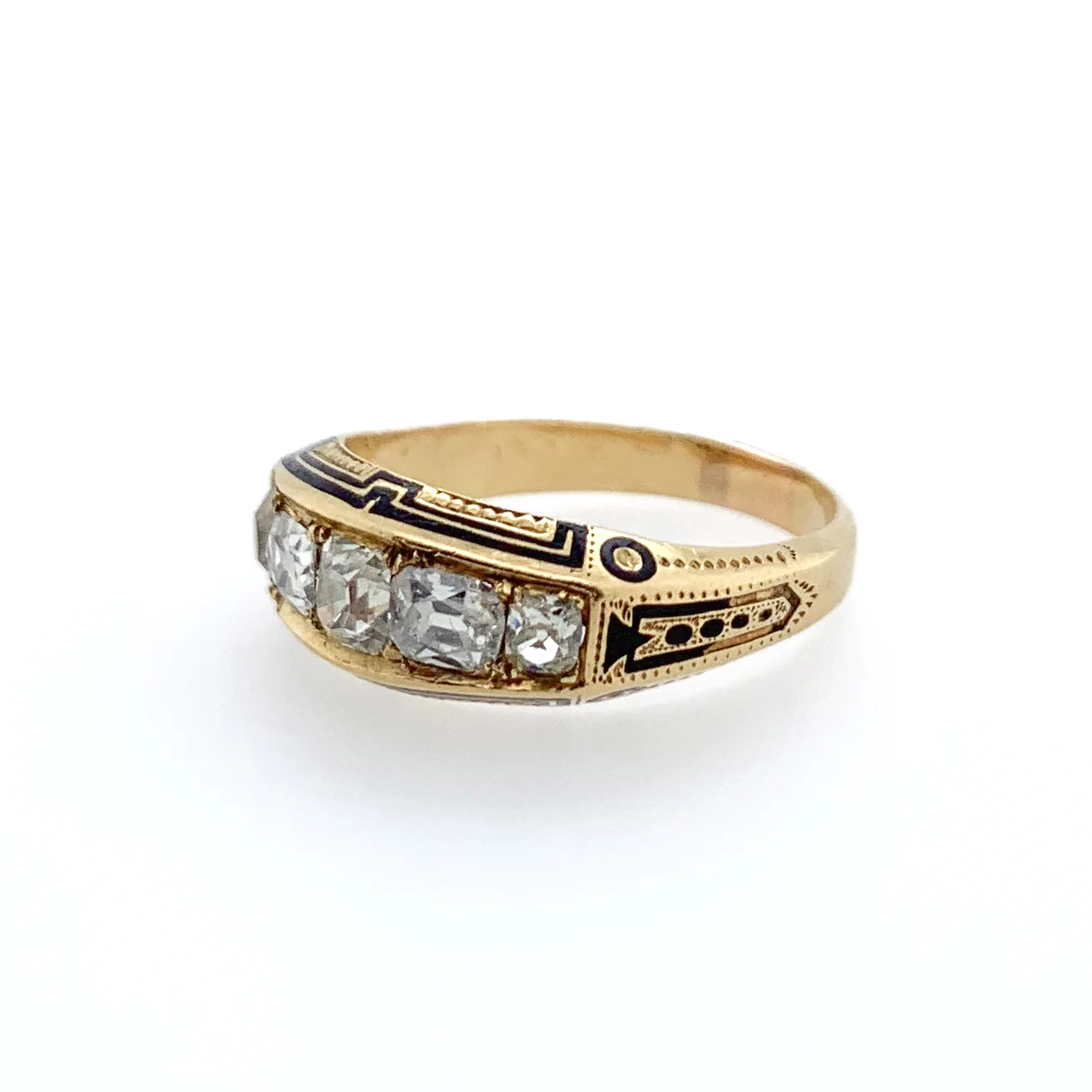 Victorian Diamond & Enamel Band