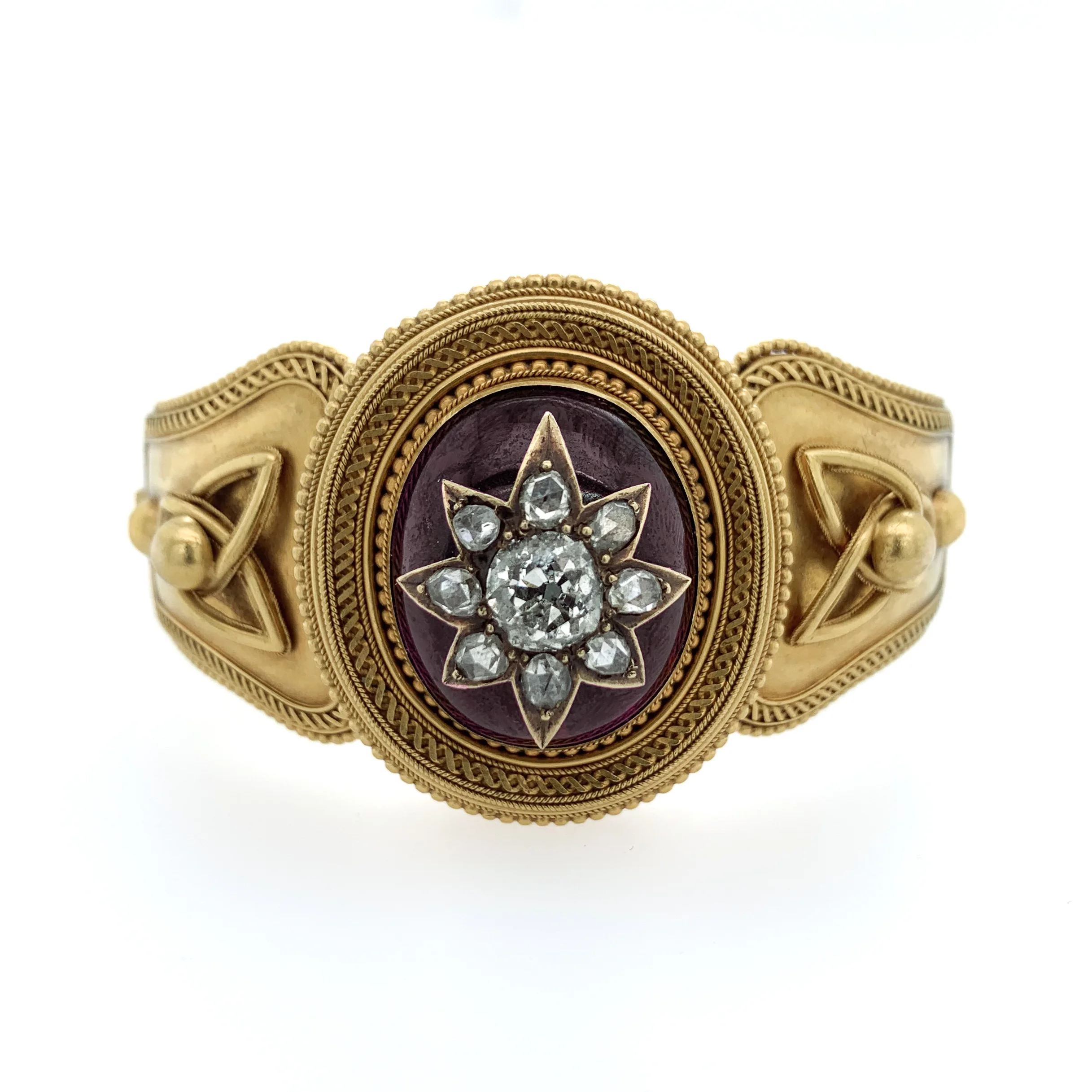 Victorian Garnet & Diamond Bangle