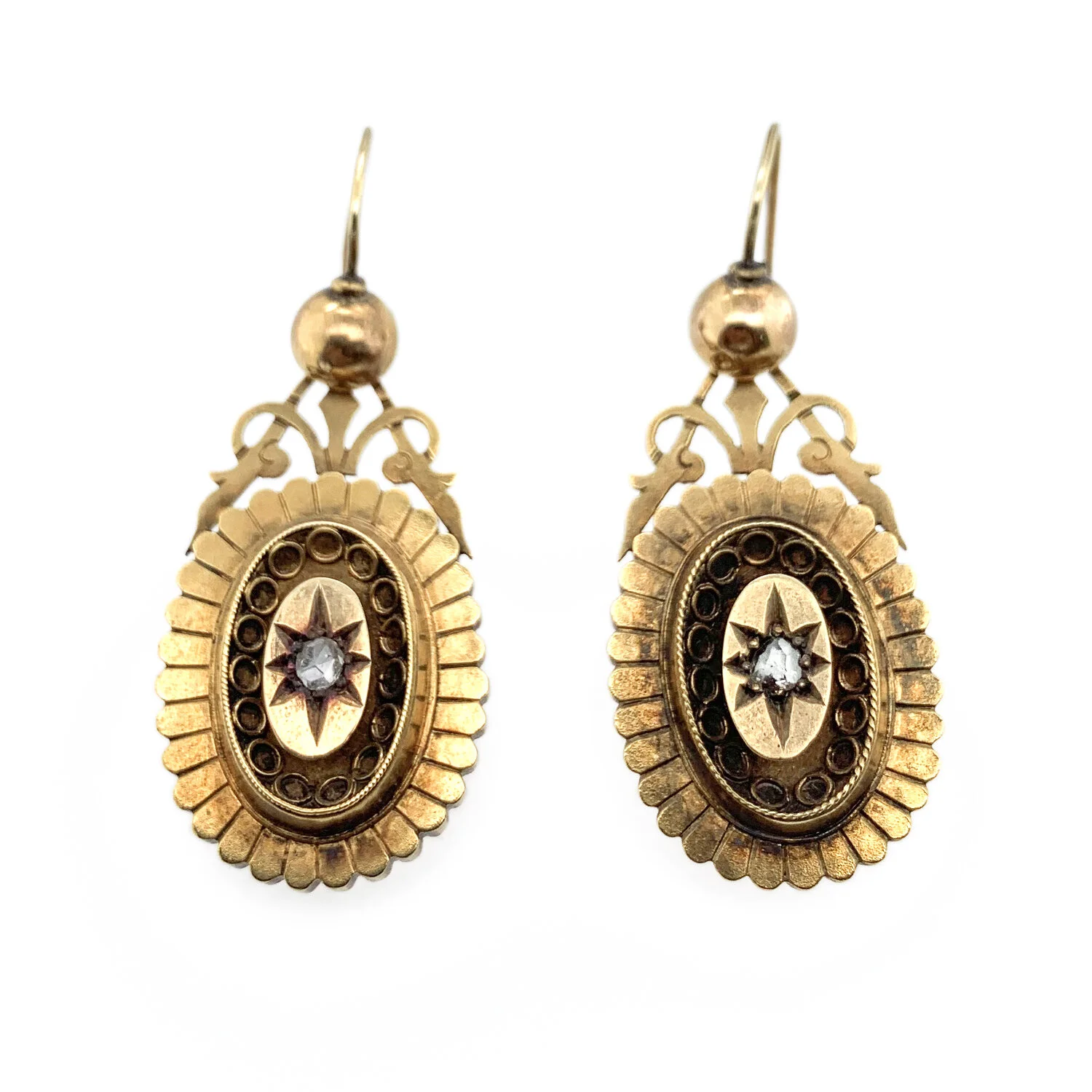 Victorian Star-Set Earrings