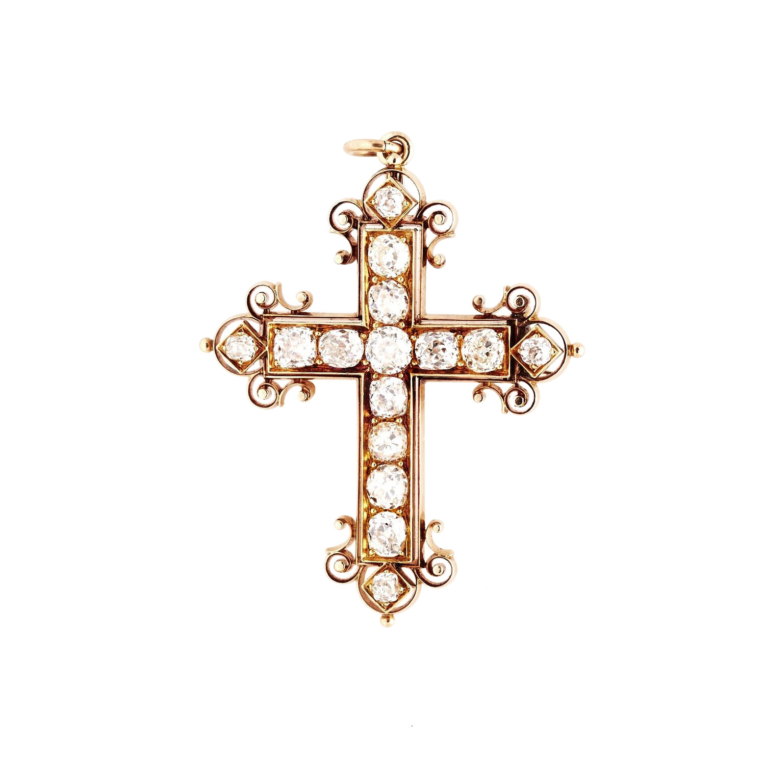 Antique Diamond & Gold Cross