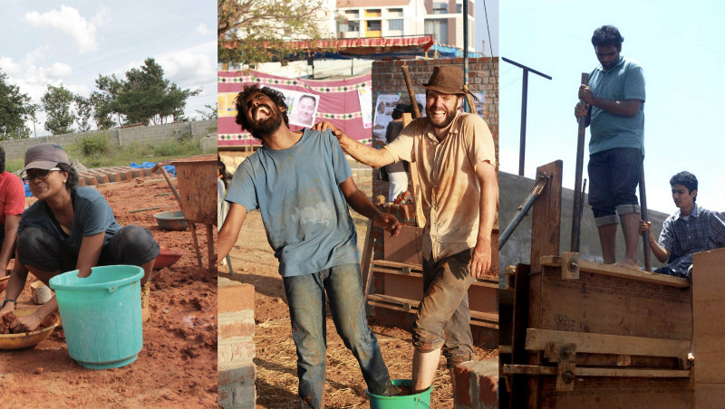 Members of the Made in Earth team on site