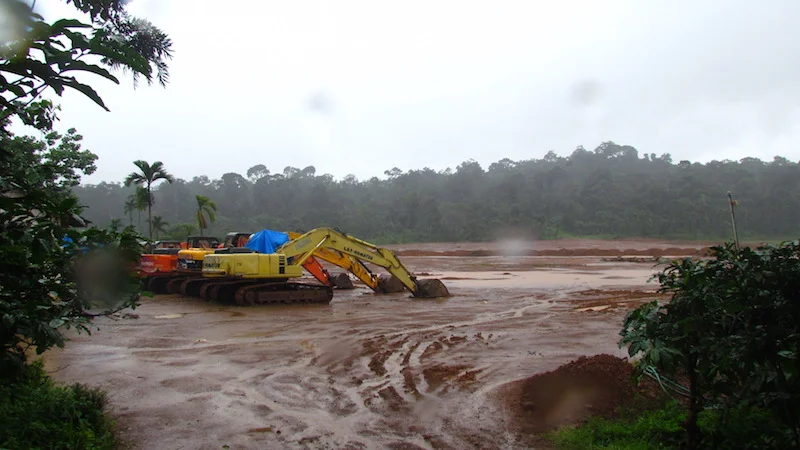  Forests and coffee plantations cleared out and readied for construction