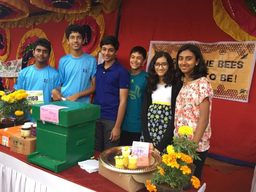 Our awareness stall where we educated community members about the important role bees play in our daily lives