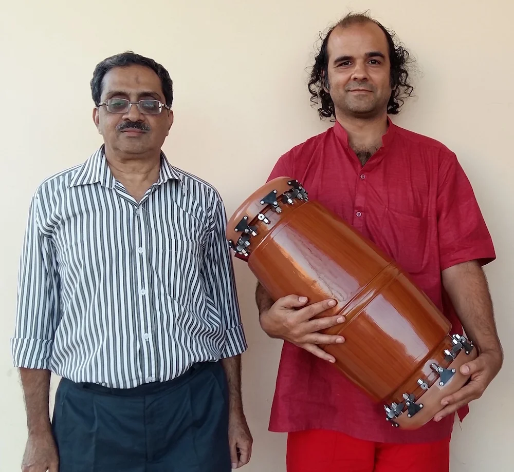 Dr. Varadarangan (left) with the author