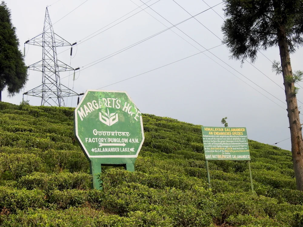 A sign with information on the estate's biodiversity