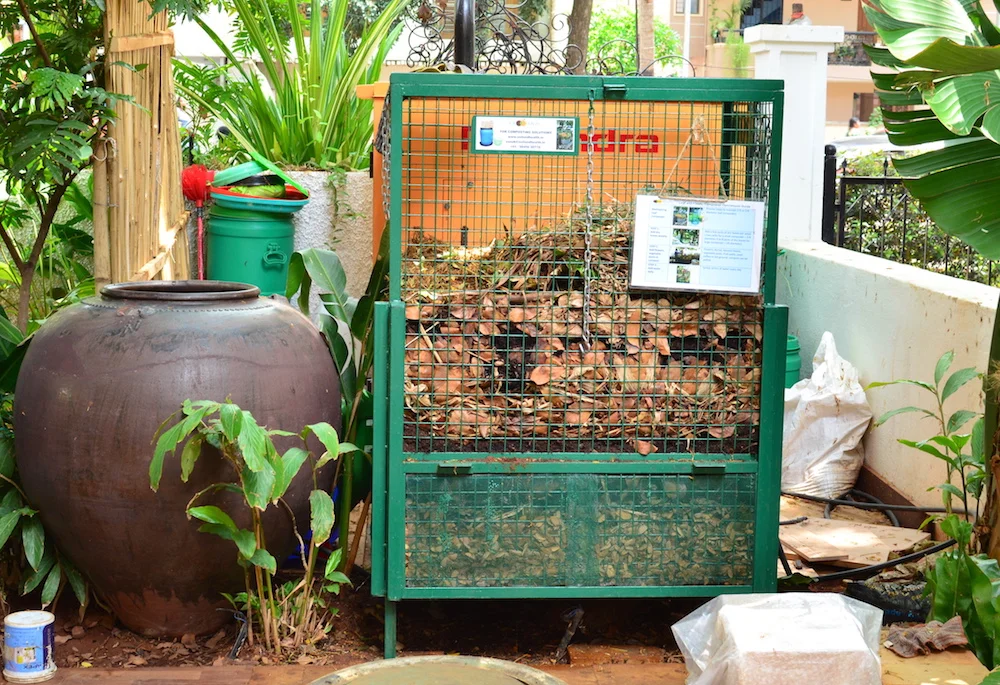 Garden litter composted on site. Image: Eartha