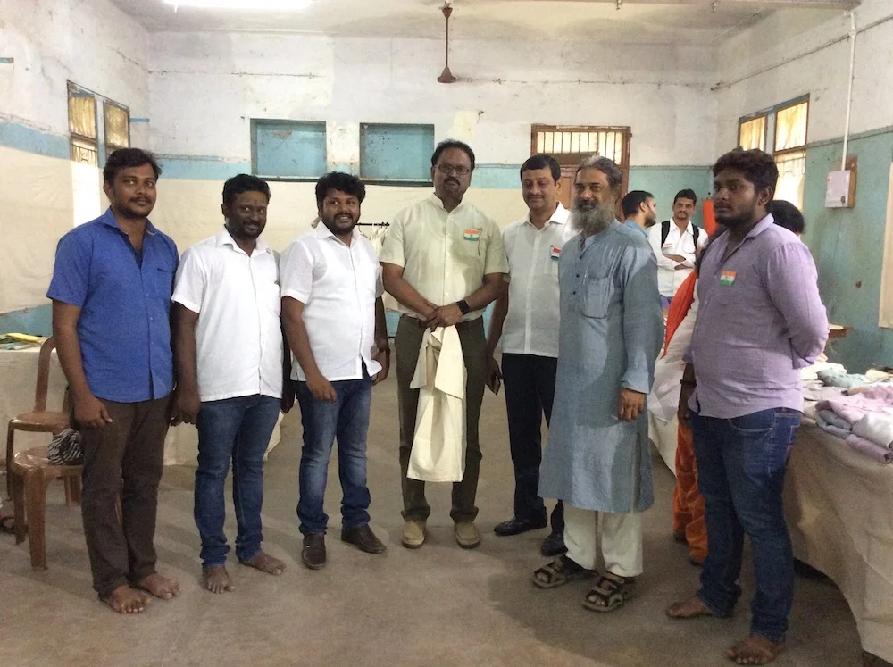 Ananthoo (2nd from right) and team Image: Author