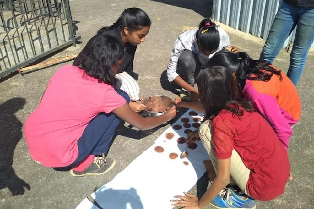 Drying ragi papad in the sun Image: Facebook/ The Ragi Project