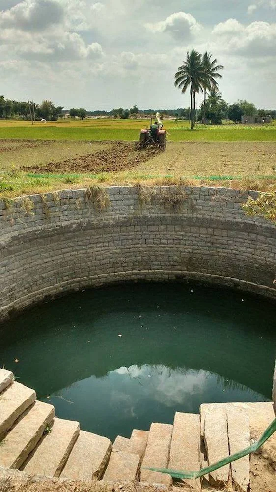 The well is full because the percolation tank upstream of it is full. The tank is full due to heavy unseasonal rains.