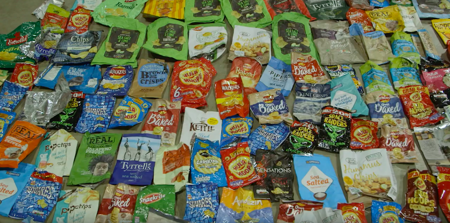 60% of Webb's total waste was food packaging. Image: YouTube screengrab