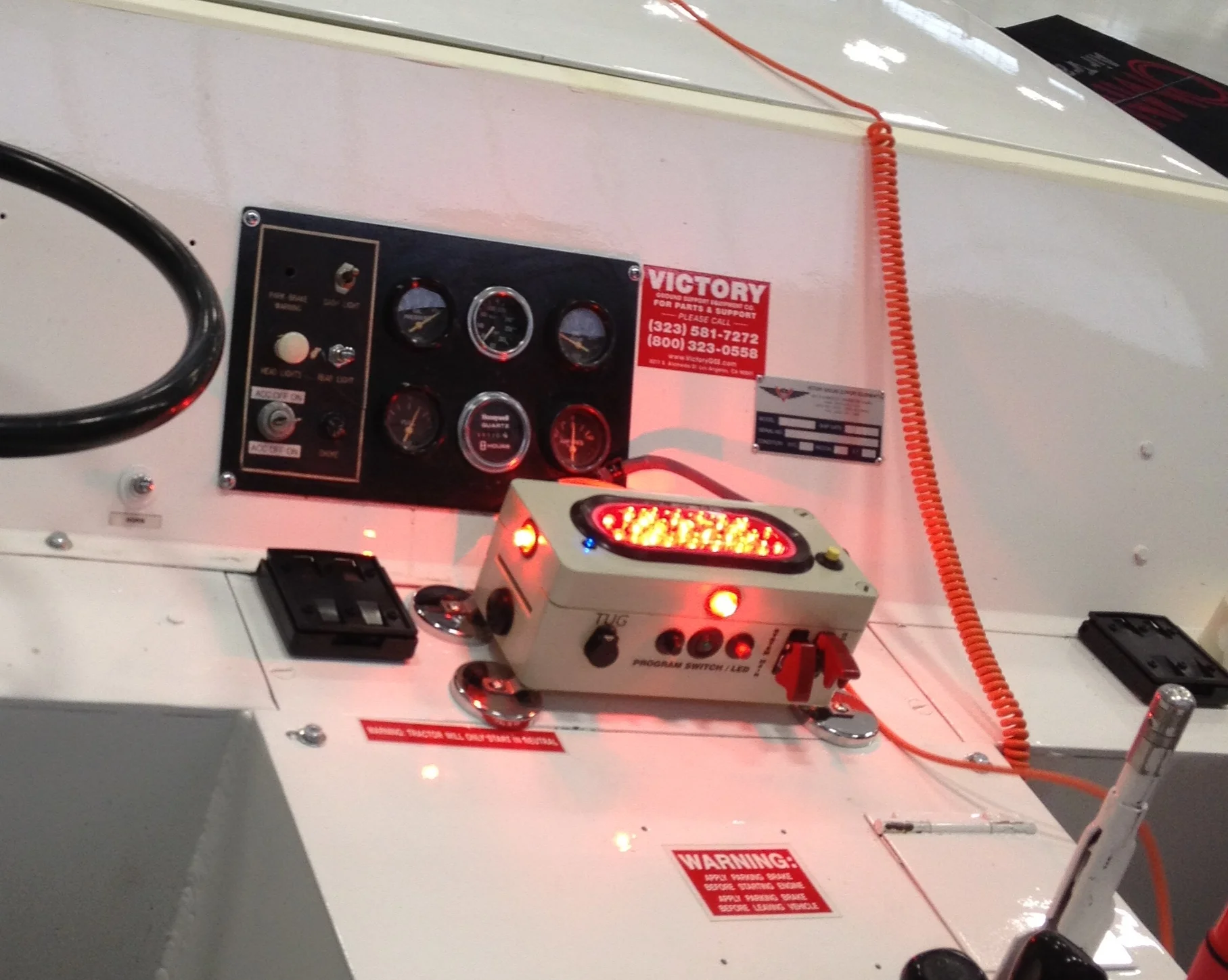 Each System can receive 12v or 28v power from the tug or towing device.