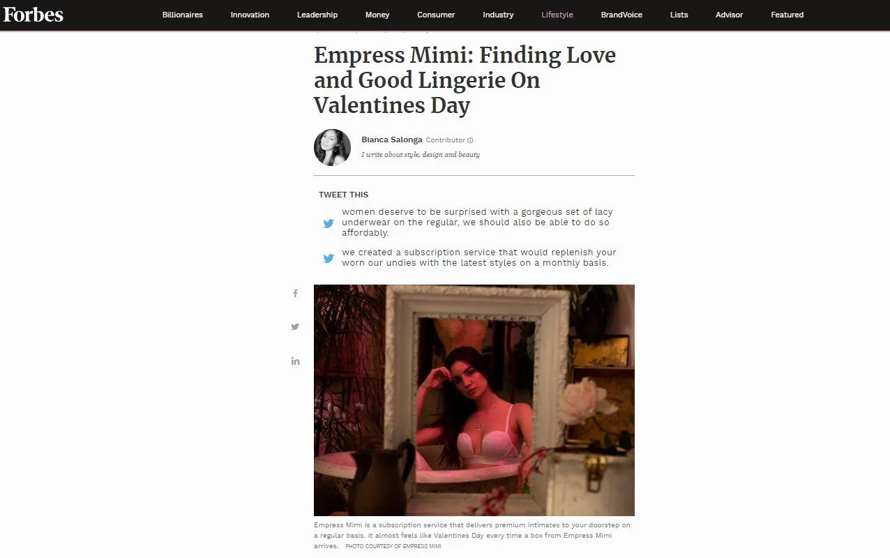 Empress Mimi: Finding Love and Good Lingerie On Valentines Day