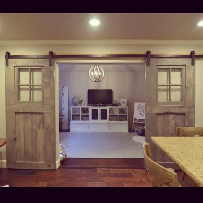 Sheep Doors with 4 Window Panes