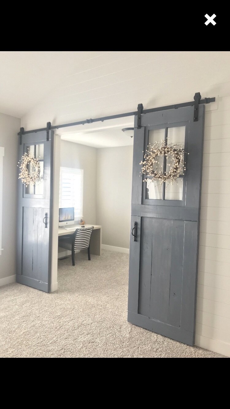 6 pane window barn doors