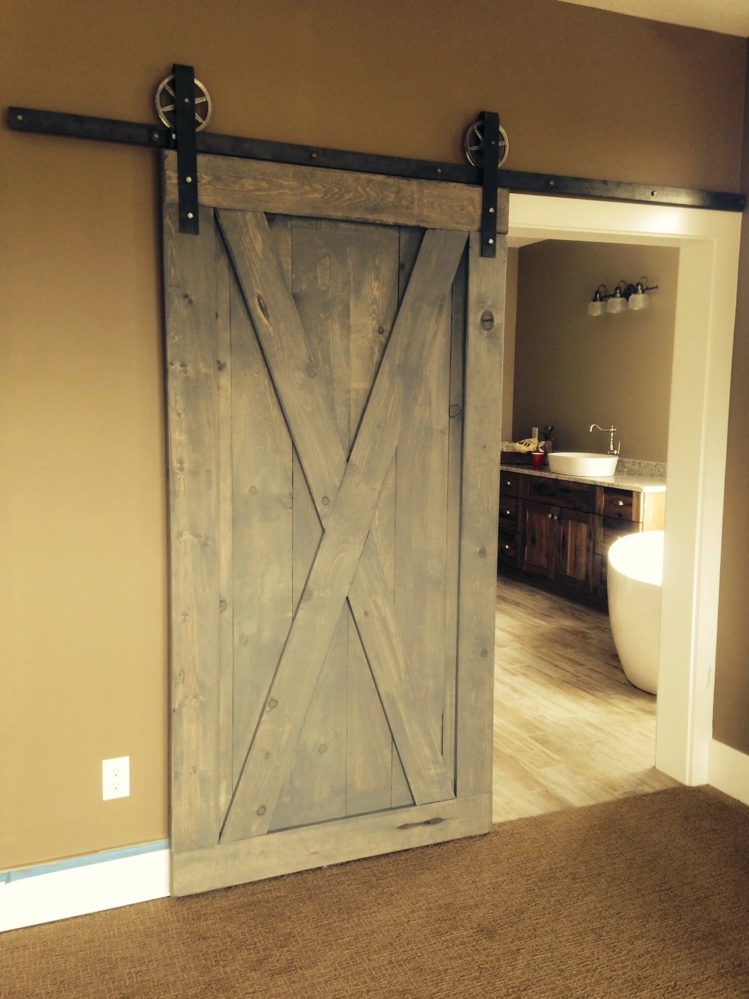 Large X barn door