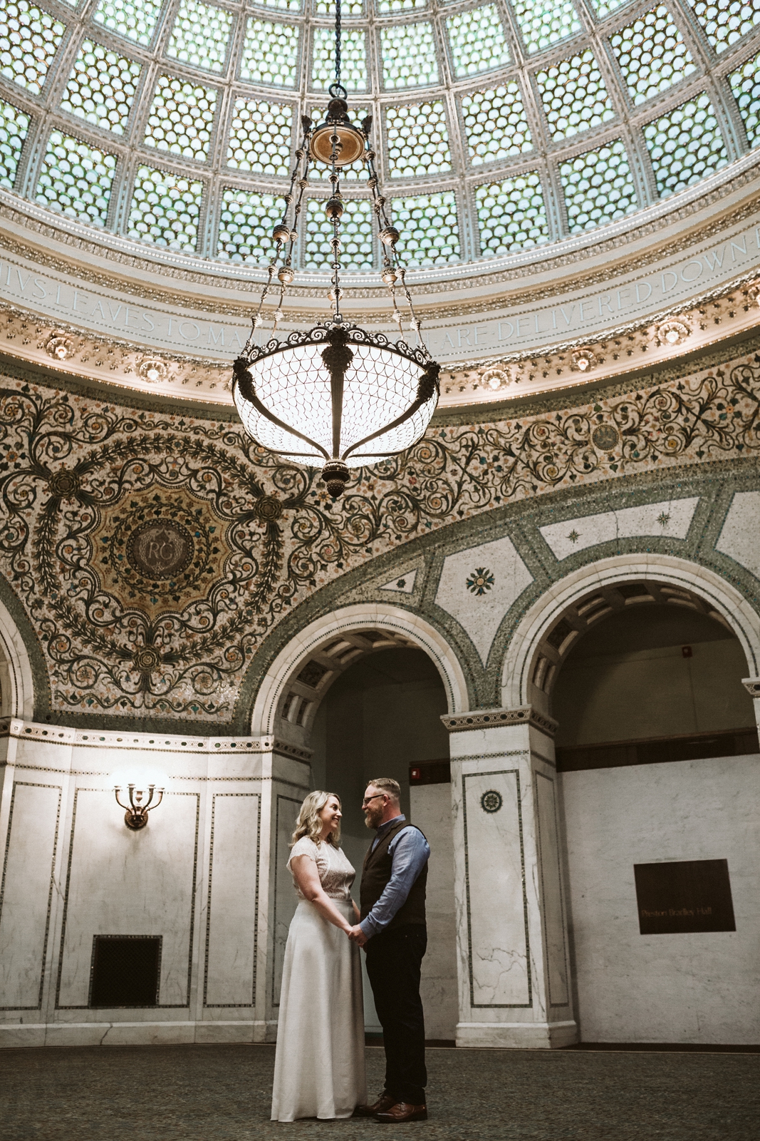 Tiffany dome Chicago | small wedding | lisa kathan photography